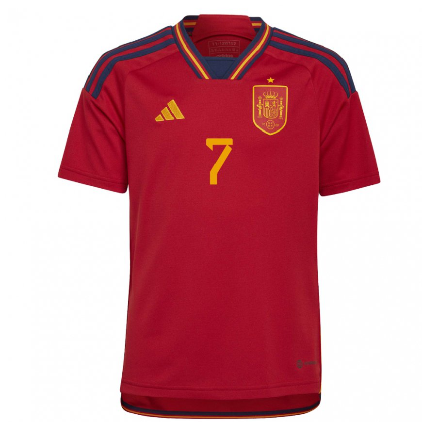 Camiseta de fútbol España MORATA 7 Niño 1ª equipación 2019