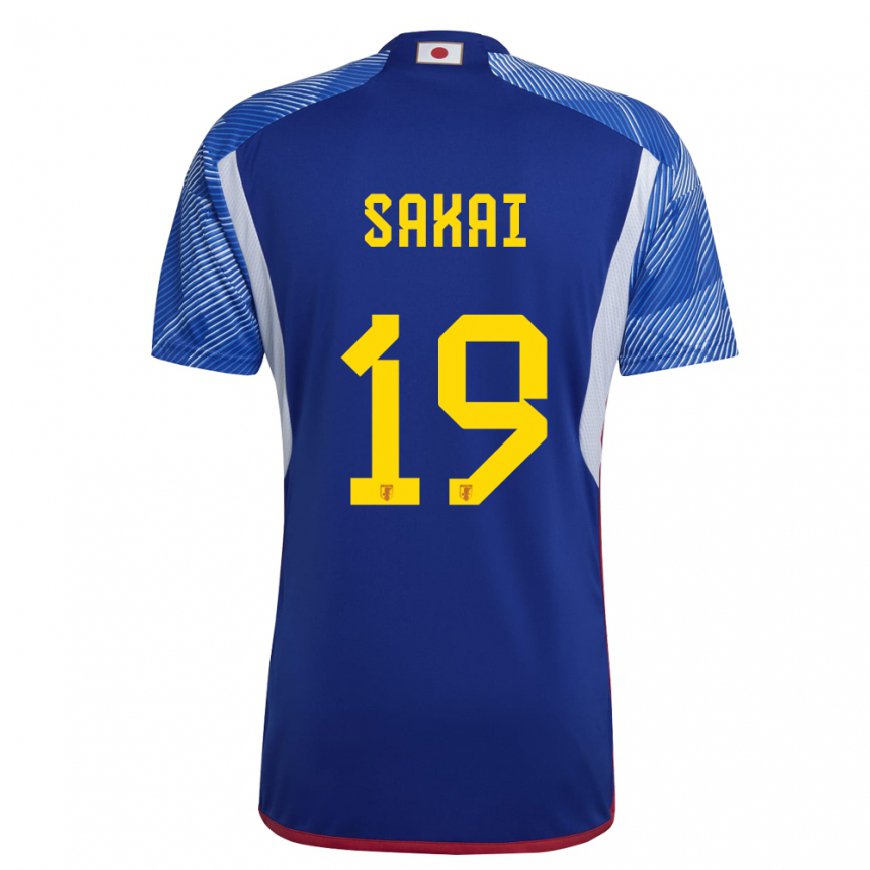 Kandiny Hombre Camiseta Japón Hiroki Sakai #19 Azul Real 1ª Equipación 22-24 La Camisa Chile