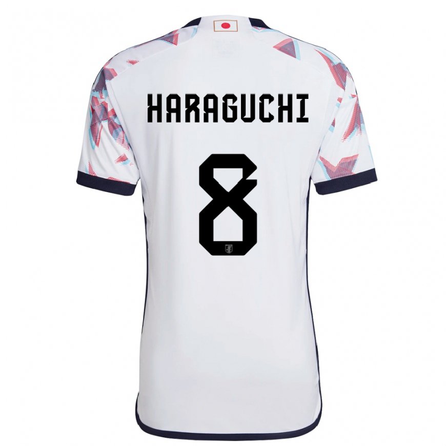 Kandiny Mujer Camiseta Japón Genki Haraguchi #8 Blanco 2ª Equipación 22-24 La Camisa Chile