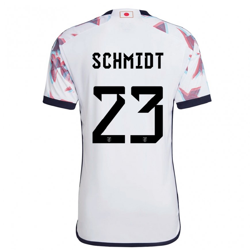 Kandiny Mujer Camiseta Japón Daniel Schmidt #23 Blanco 2ª Equipación 22-24 La Camisa Chile