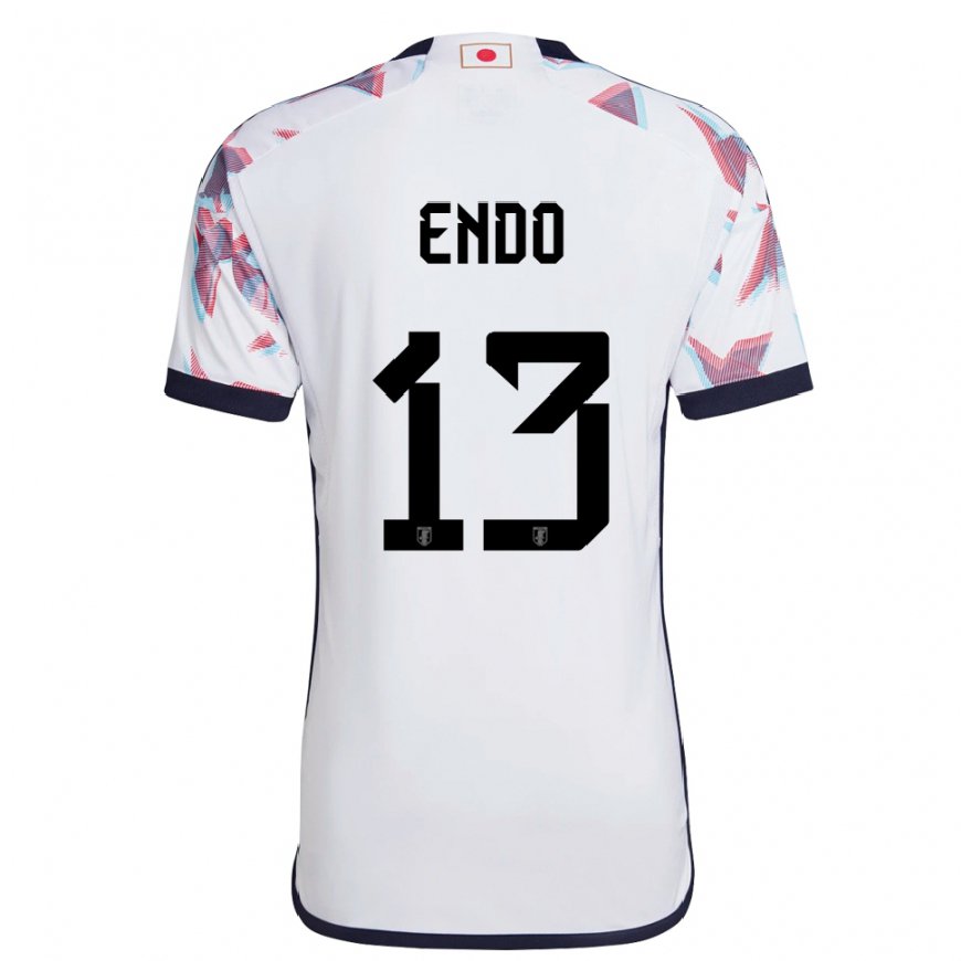 Kandiny Hombre Camiseta Japón Jun Endo #13 Blanco 2ª Equipación 22-24 La Camisa Chile