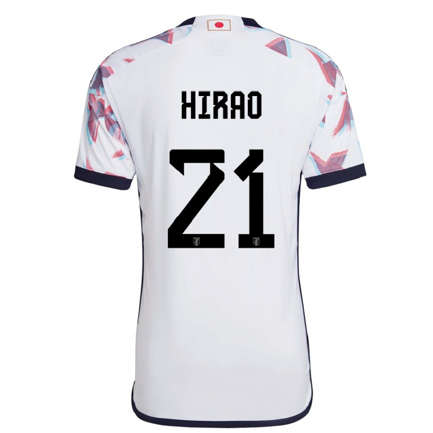 Kandiny Hombre Camiseta Japón Chika Hirao #21 Blanco 2ª Equipación 22-24 La Camisa Chile