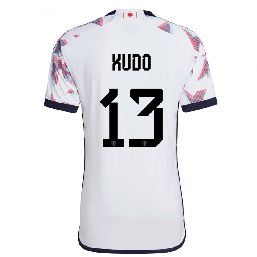 Kandiny Mujer Camiseta Japón Kota Kudo #13 Blanco 2ª Equipación 22-24 La Camisa Chile