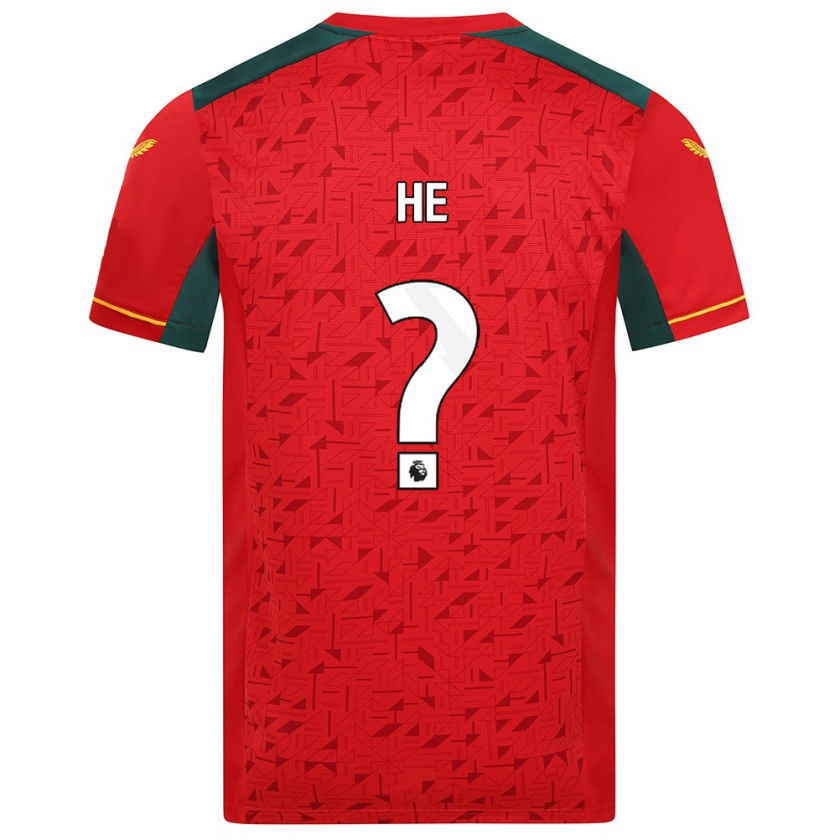 Kandiny Hombre Camiseta Dongda He #0 Rojo 2ª Equipación 2023/24 La Camisa Chile