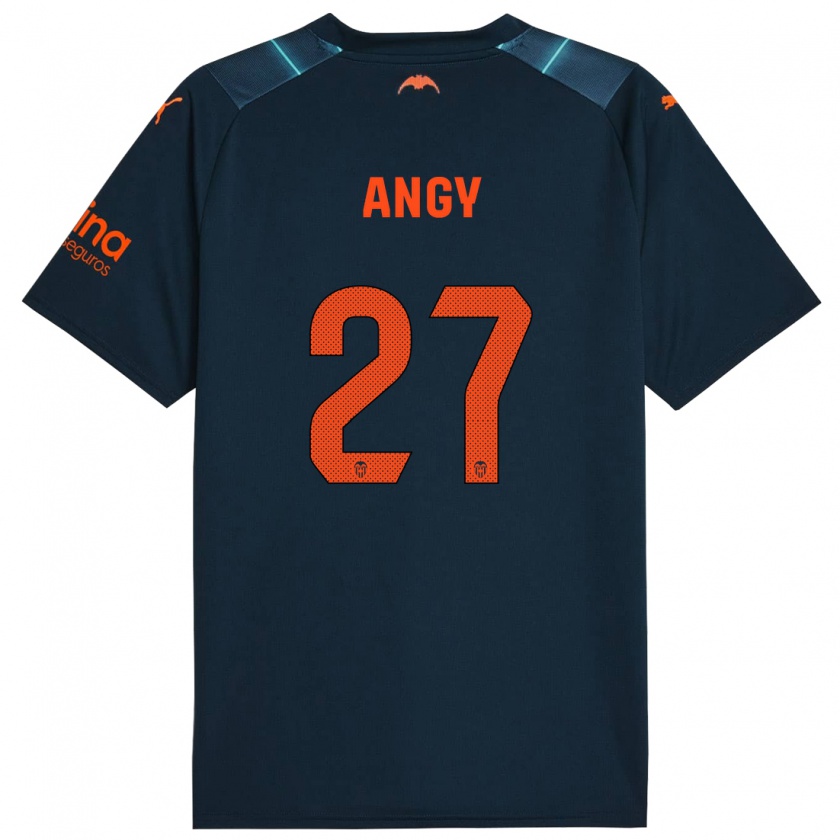 Kandiny Hombre Camiseta Angy #27 Azul Marino 2ª Equipación 2023/24 La Camisa Chile