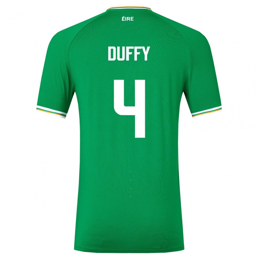 Kandiny Niño Camiseta Irlanda Shane Duffy #4 Verde 1ª Equipación 24-26 La Camisa Chile