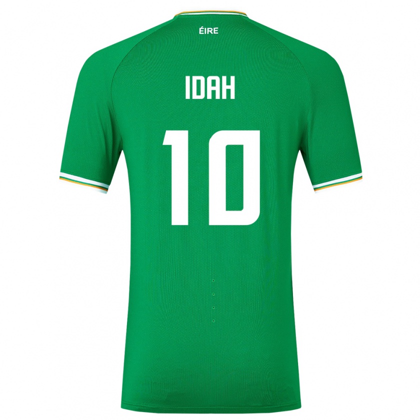 Kandiny Niño Camiseta Irlanda Adam Idah #10 Verde 1ª Equipación 24-26 La Camisa Chile