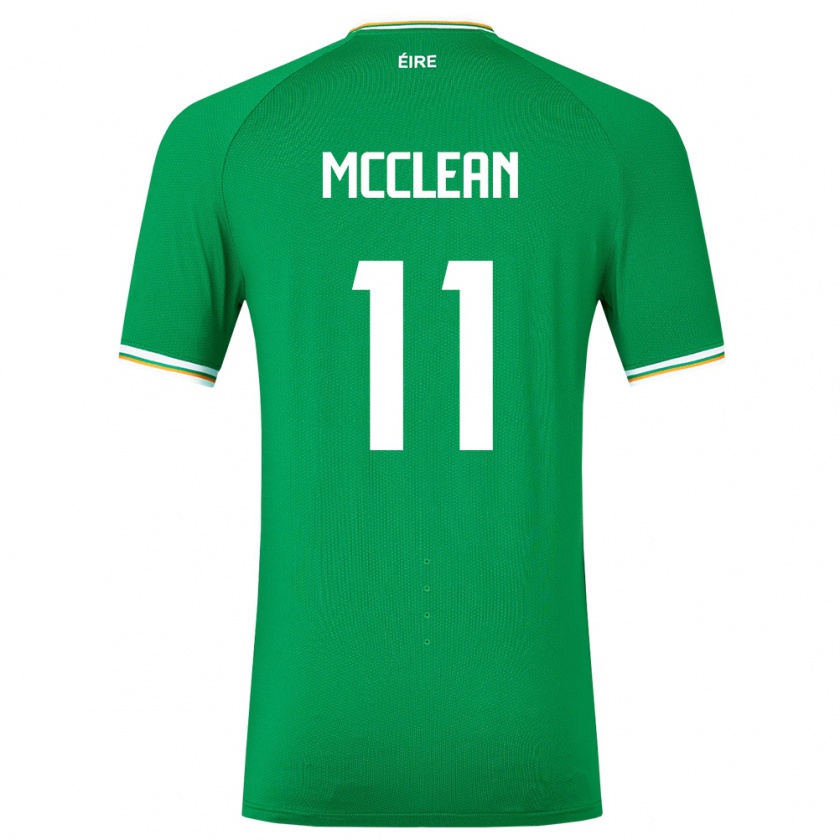 Kandiny Niño Camiseta Irlanda James Mcclean #11 Verde 1ª Equipación 24-26 La Camisa Chile