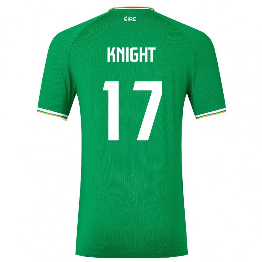 Kandiny Niño Camiseta Irlanda Jason Knight #17 Verde 1ª Equipación 24-26 La Camisa Chile