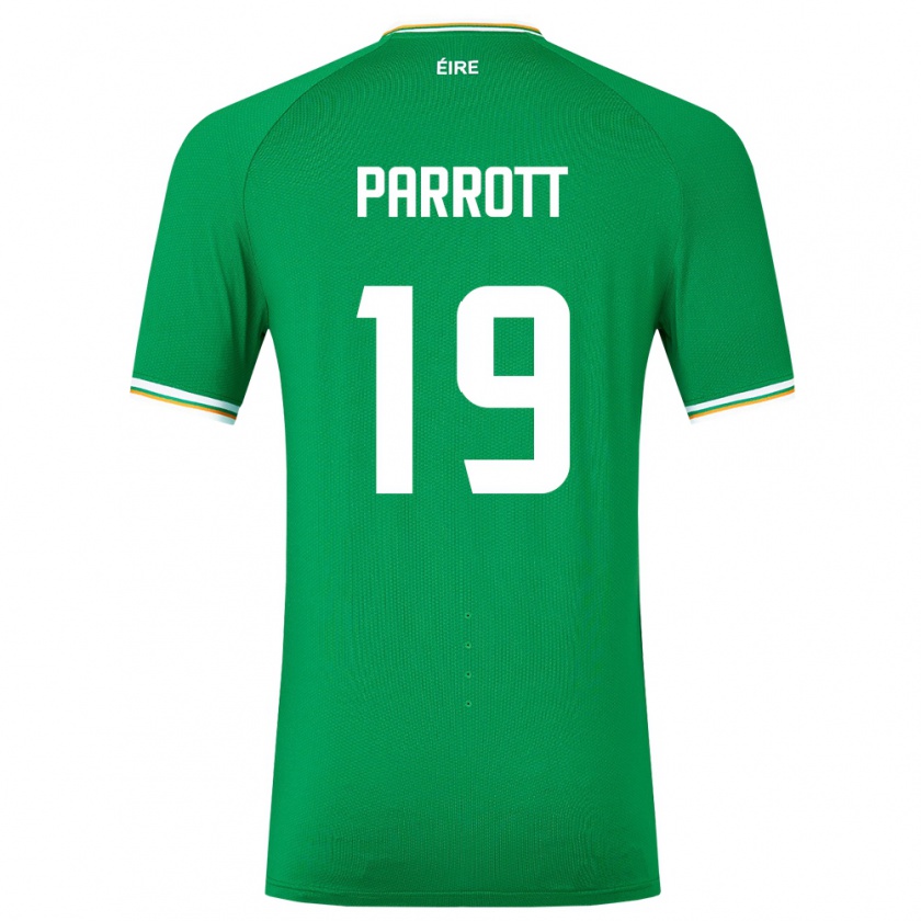 Kandiny Niño Camiseta Irlanda Troy Parrott #19 Verde 1ª Equipación 24-26 La Camisa Chile