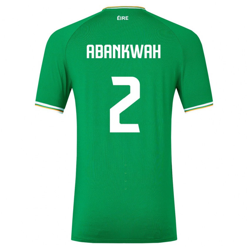 Kandiny Niño Camiseta Irlanda James Abankwah #2 Verde 1ª Equipación 24-26 La Camisa Chile