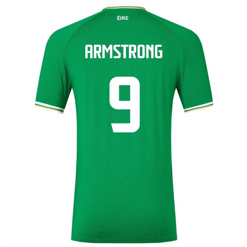 Kandiny Niño Camiseta Irlanda Sinclair Armstrong #9 Verde 1ª Equipación 24-26 La Camisa Chile