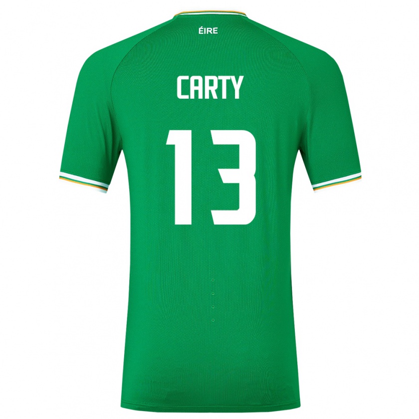 Kandiny Niño Camiseta Irlanda Conor Carty #13 Verde 1ª Equipación 24-26 La Camisa Chile