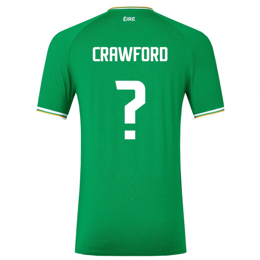 Kandiny Niño Camiseta Irlanda James Crawford #0 Verde 1ª Equipación 24-26 La Camisa Chile