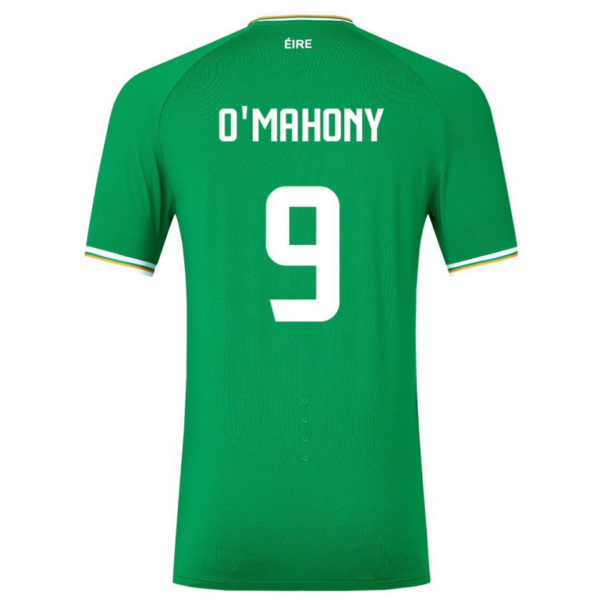 Kandiny Niño Camiseta Irlanda Mark O'mahony #9 Verde 1ª Equipación 24-26 La Camisa Chile