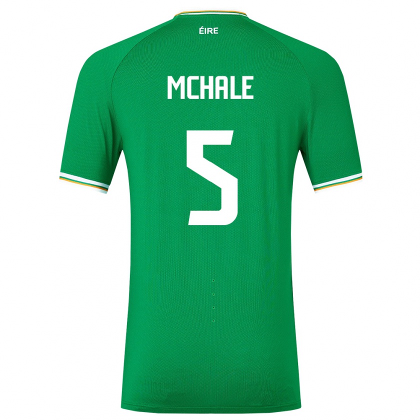 Kandiny Niño Camiseta Irlanda Sean Mchale #5 Verde 1ª Equipación 24-26 La Camisa Chile