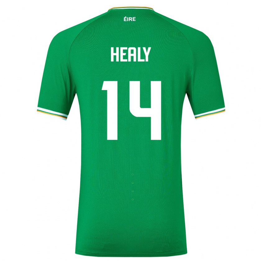 Kandiny Niño Camiseta Irlanda Freya Healy #14 Verde 1ª Equipación 24-26 La Camisa Chile