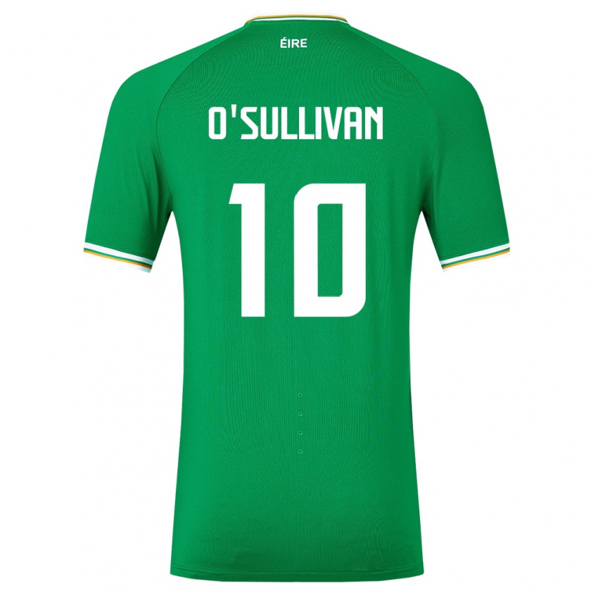 Kandiny Niño Camiseta Irlanda Denise O'sullivan #10 Verde 1ª Equipación 24-26 La Camisa Chile