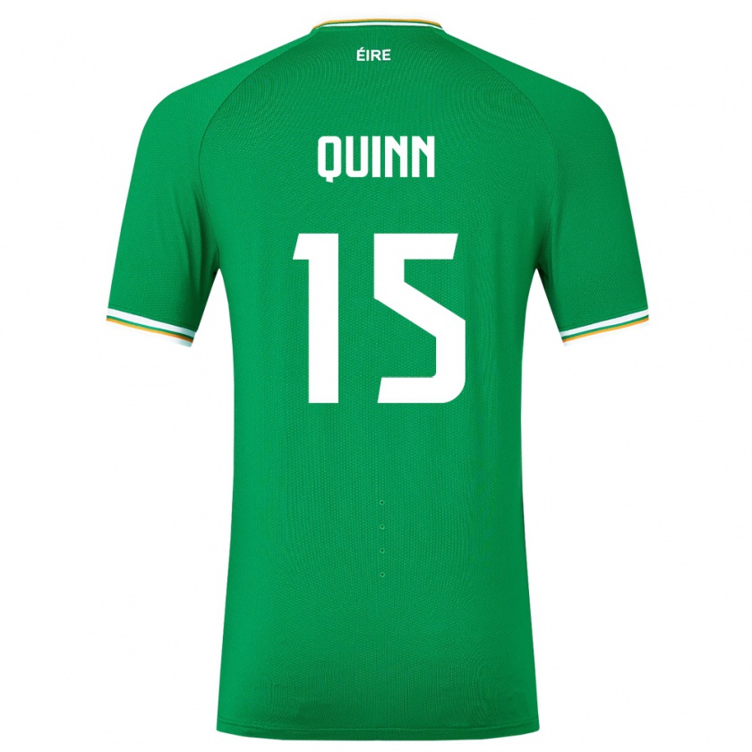 Kandiny Niño Camiseta Irlanda Lucy Quinn #15 Verde 1ª Equipación 24-26 La Camisa Chile