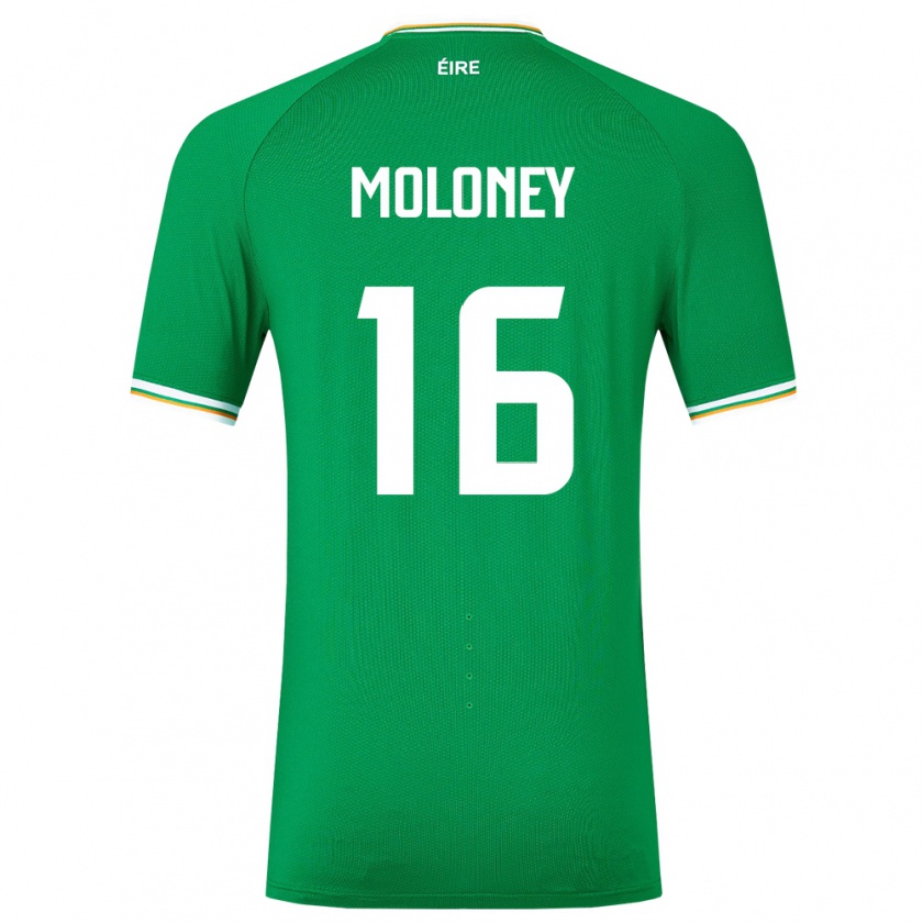 Kandiny Niño Camiseta Irlanda Grace Moloney #16 Verde 1ª Equipación 24-26 La Camisa Chile