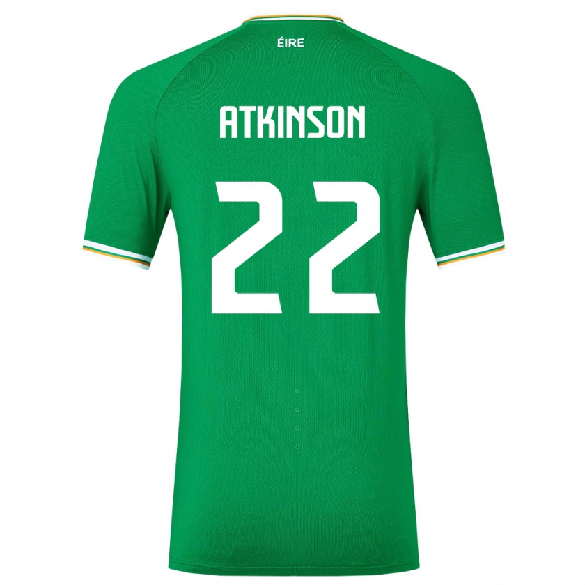 Kandiny Niño Camiseta Irlanda Isibeal Atkinson #22 Verde 1ª Equipación 24-26 La Camisa Chile