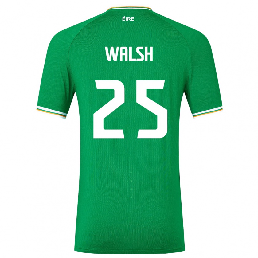 Kandiny Niño Camiseta Irlanda Megan Walsh #25 Verde 1ª Equipación 24-26 La Camisa Chile