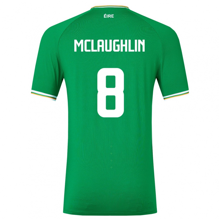 Kandiny Niño Camiseta Irlanda Roma Mclaughlin #8 Verde 1ª Equipación 24-26 La Camisa Chile