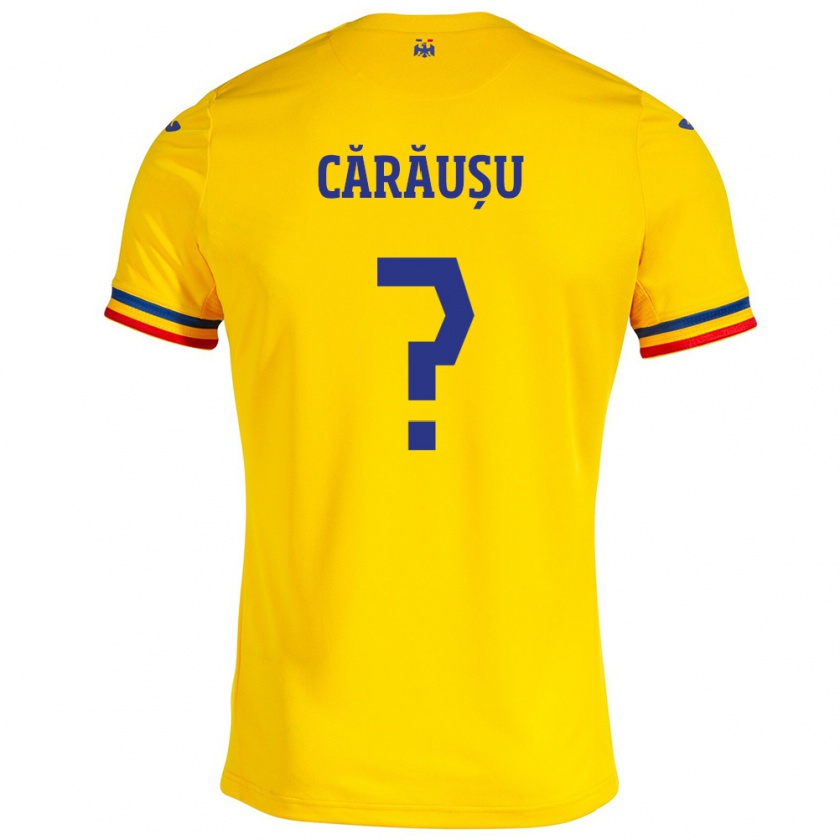 Kandiny Niño Camiseta Rumania Codrin Cărăușu #0 Amarillo 1ª Equipación 24-26 La Camisa Chile