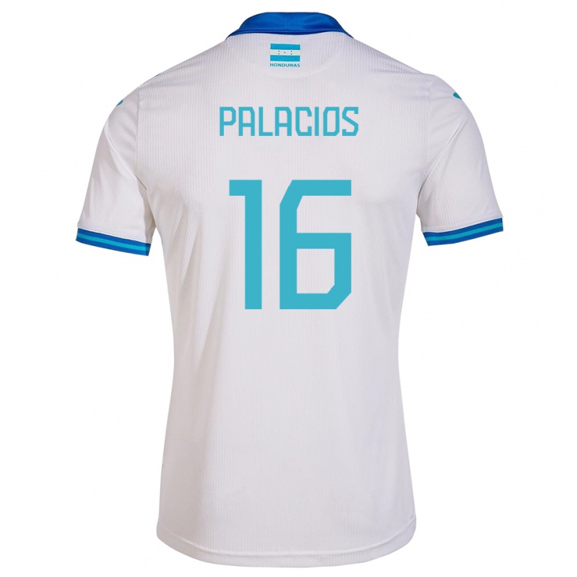 Kandiny Niño Camiseta Honduras Danilo Palacios #16 Blanco 1ª Equipación 24-26 La Camisa Chile