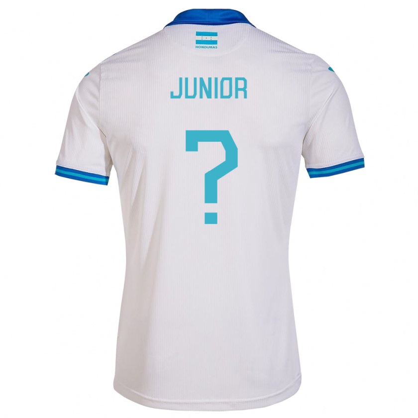 Kandiny Niño Camiseta Honduras Junior Mejía #0 Blanco 1ª Equipación 24-26 La Camisa Chile