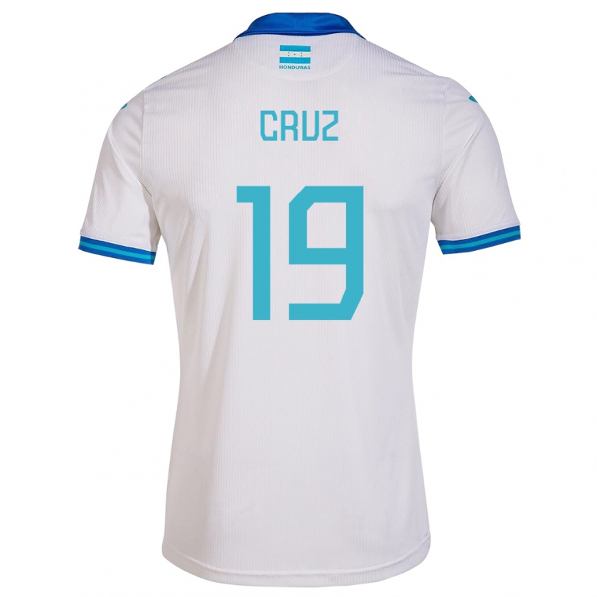 Kandiny Niño Camiseta Honduras Russel Cruz #19 Blanco 1ª Equipación 24-26 La Camisa Chile