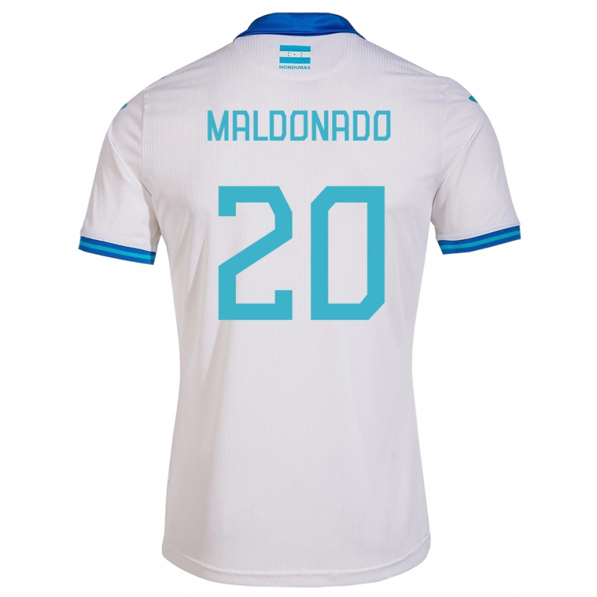 Kandiny Niño Camiseta Honduras Alessandro Maldonado #20 Blanco 1ª Equipación 24-26 La Camisa Chile