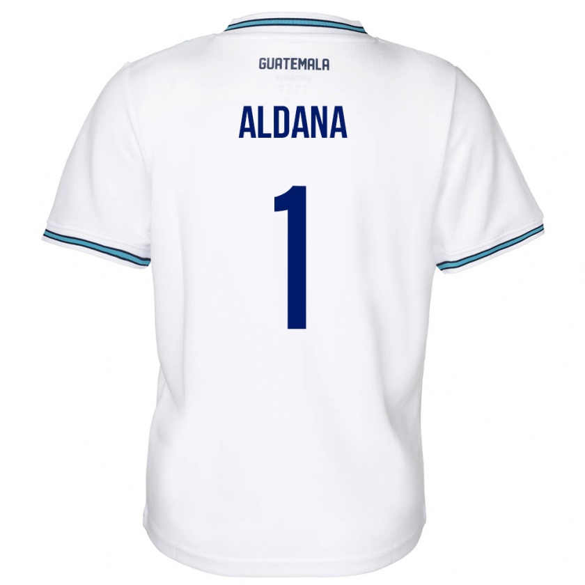 Kandiny Niño Camiseta Guatemala David Aldana #1 Blanco 1ª Equipación 24-26 La Camisa Chile