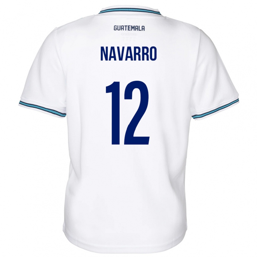 Kandiny Niño Camiseta Guatemala Kenderson Navarro #12 Blanco 1ª Equipación 24-26 La Camisa Chile