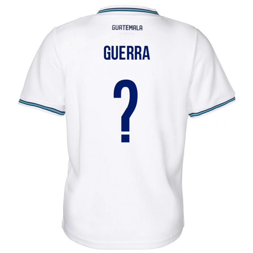 Kandiny Niño Camiseta Guatemala Decarlo Guerra #0 Blanco 1ª Equipación 24-26 La Camisa Chile