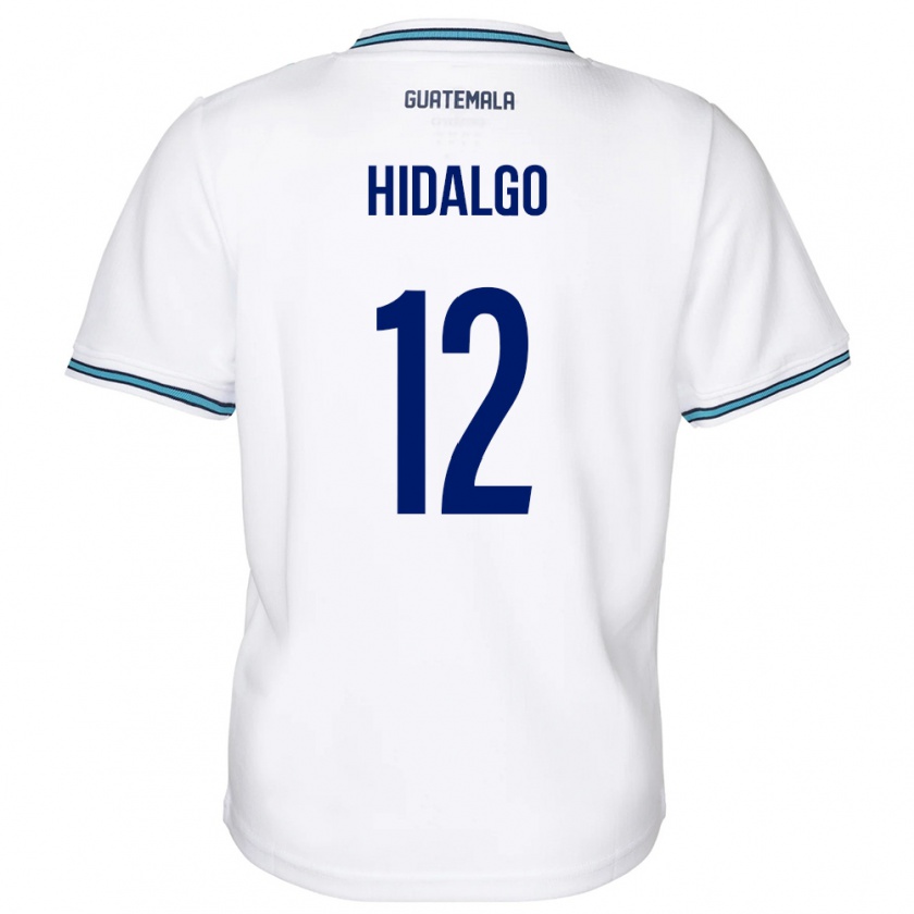 Kandiny Niño Camiseta Guatemala Angie Hidalgo #12 Blanco 1ª Equipación 24-26 La Camisa Chile