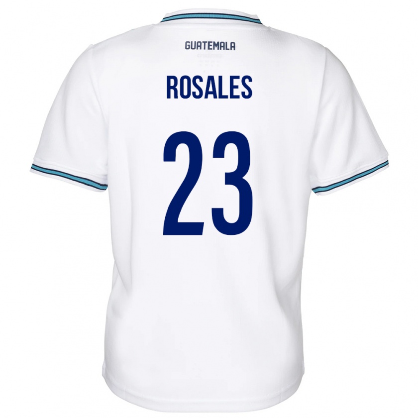 Kandiny Niño Camiseta Guatemala Yareni Rosales #23 Blanco 1ª Equipación 24-26 La Camisa Chile