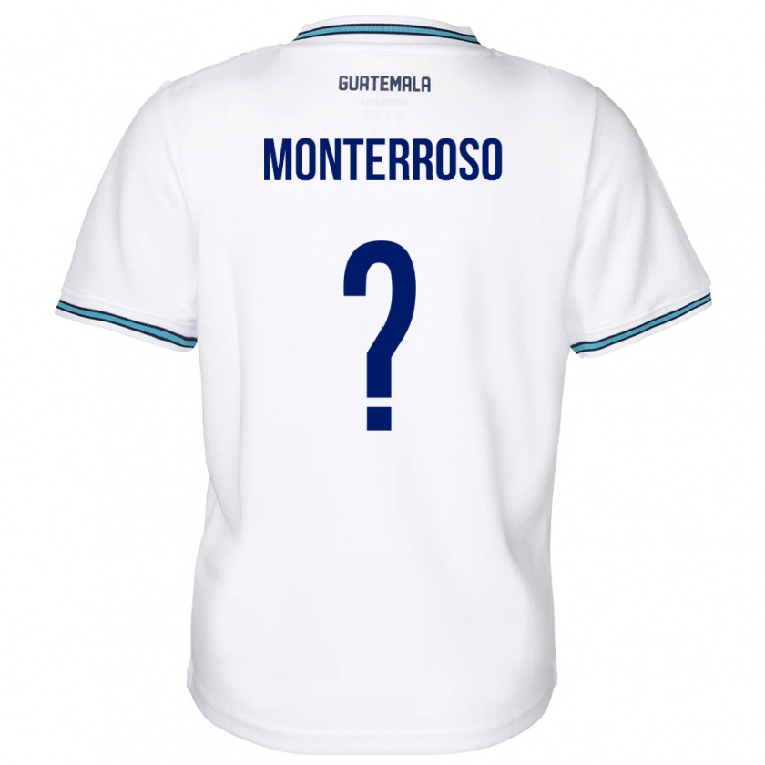 Kandiny Niño Camiseta Guatemala María Monterroso #0 Blanco 1ª Equipación 24-26 La Camisa Chile