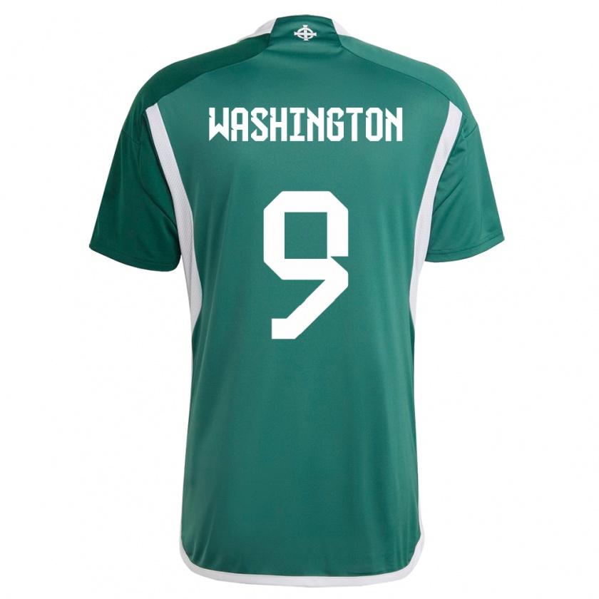 Kandiny Niño Camiseta Irlanda Del Norte Conor Washington #9 Verde 1ª Equipación 24-26 La Camisa Chile