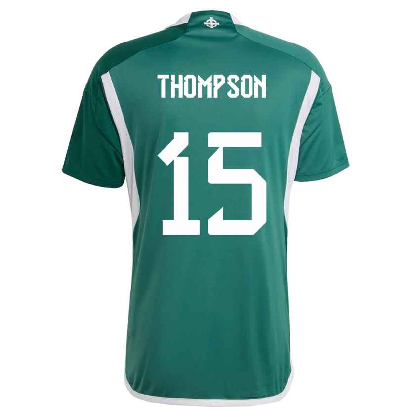 Kandiny Niño Camiseta Irlanda Del Norte Jordan Thompson #15 Verde 1ª Equipación 24-26 La Camisa Chile