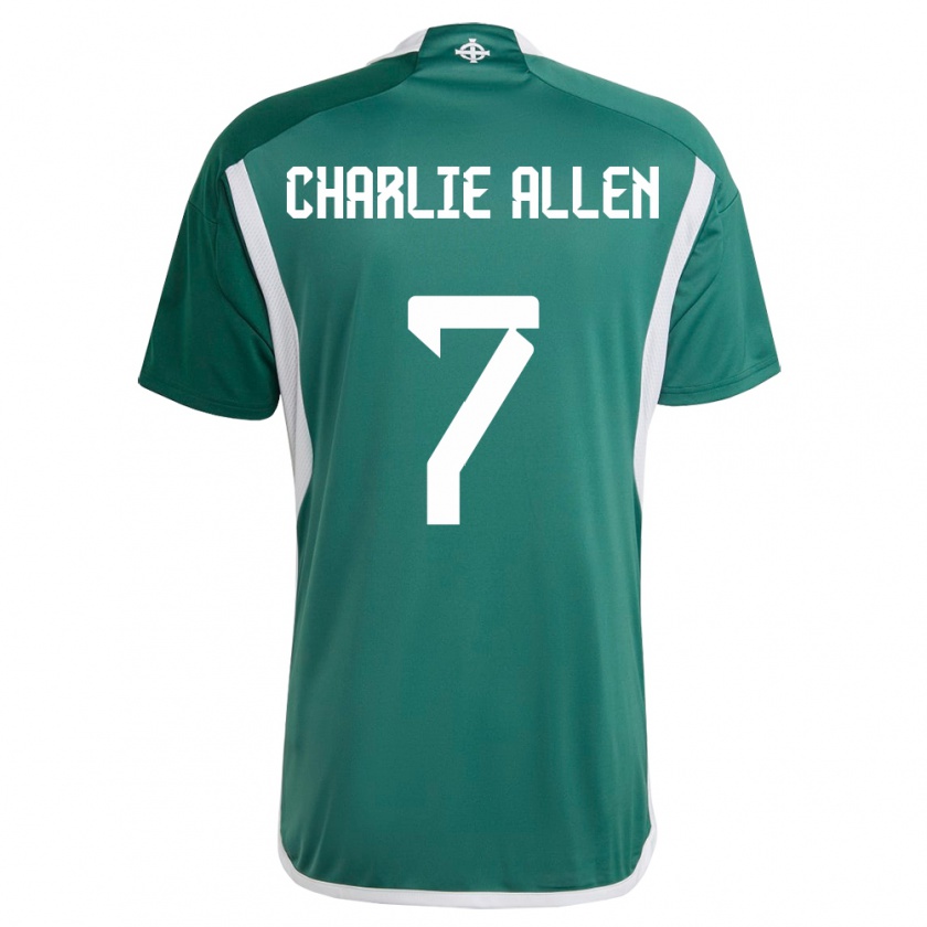 Kandiny Niño Camiseta Irlanda Del Norte Charlie Allen #7 Verde 1ª Equipación 24-26 La Camisa Chile