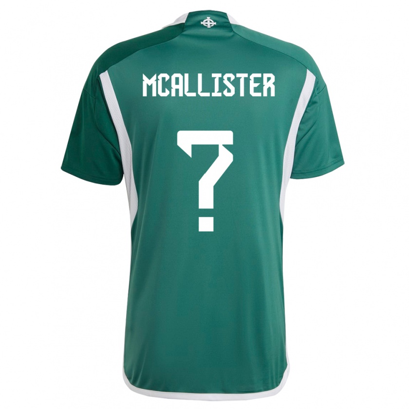 Kandiny Niño Camiseta Irlanda Del Norte Sean Mcallister #0 Verde 1ª Equipación 24-26 La Camisa Chile