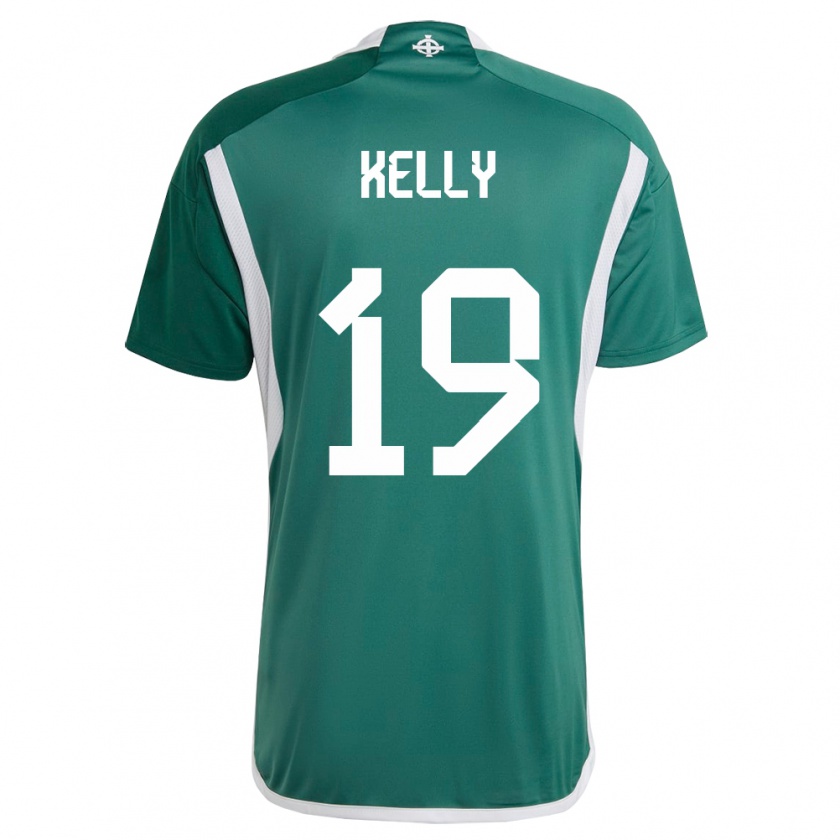 Kandiny Niño Camiseta Irlanda Del Norte Oscar Kelly #19 Verde 1ª Equipación 24-26 La Camisa Chile