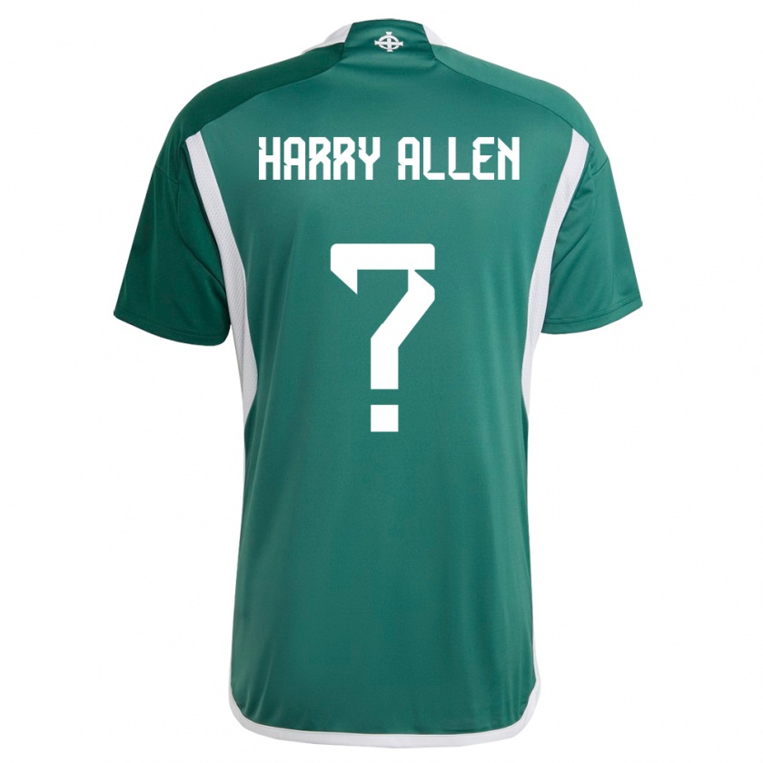 Kandiny Niño Camiseta Irlanda Del Norte Harry Allen #0 Verde 1ª Equipación 24-26 La Camisa Chile