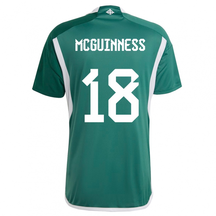 Kandiny Niño Camiseta Irlanda Del Norte Caitlin Mcguinness #18 Verde 1ª Equipación 24-26 La Camisa Chile