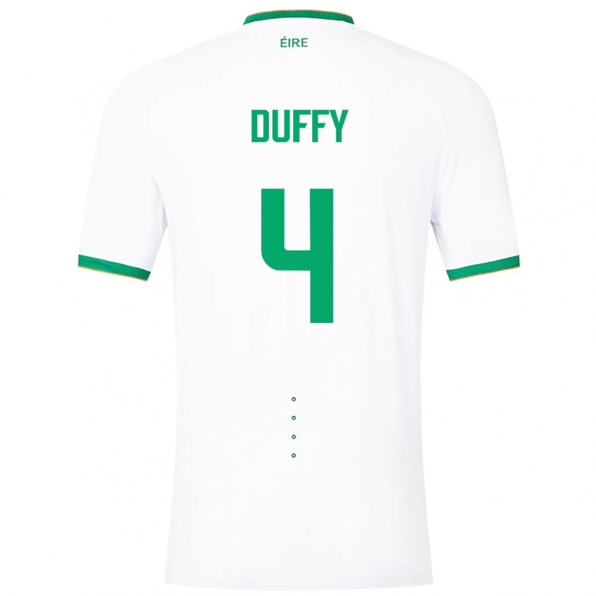 Kandiny Niño Camiseta Irlanda Shane Duffy #4 Blanco 2ª Equipación 24-26 La Camisa Chile