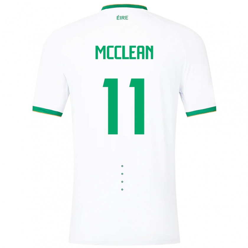 Kandiny Niño Camiseta Irlanda James Mcclean #11 Blanco 2ª Equipación 24-26 La Camisa Chile