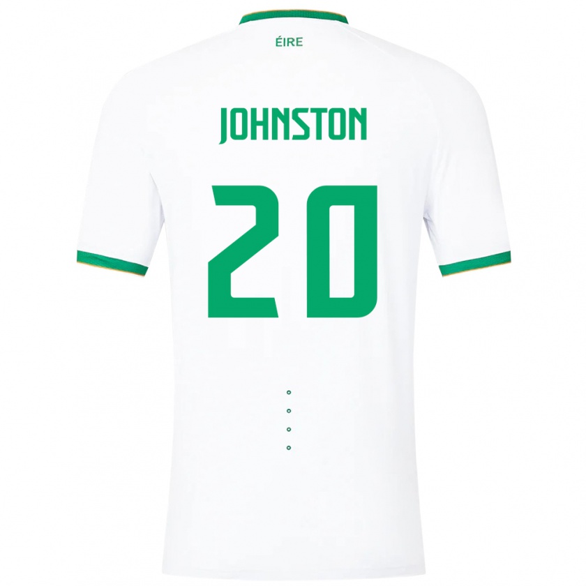 Kandiny Niño Camiseta Irlanda Mikey Johnston #20 Blanco 2ª Equipación 24-26 La Camisa Chile