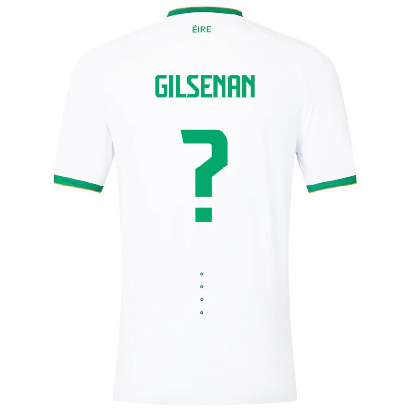 Kandiny Niño Camiseta Irlanda Zak Gilsenan #0 Blanco 2ª Equipación 24-26 La Camisa Chile