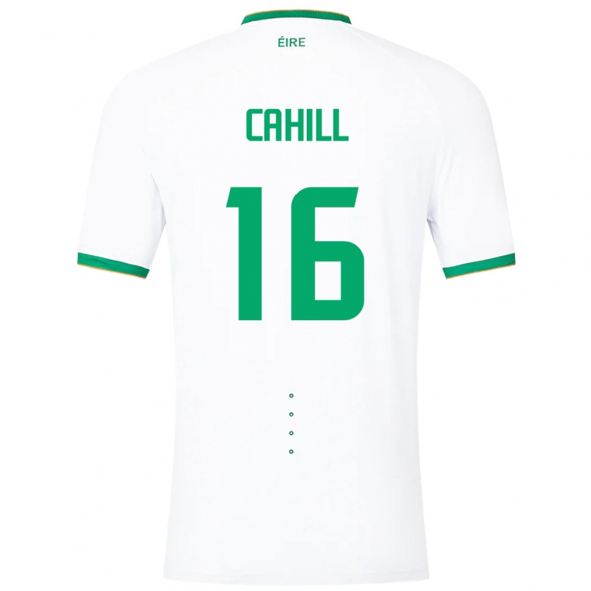 Kandiny Niño Camiseta Irlanda Killian Cahill #16 Blanco 2ª Equipación 24-26 La Camisa Chile